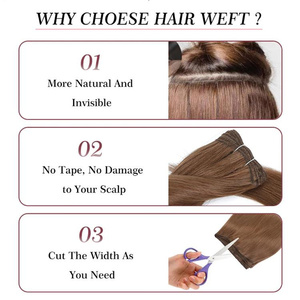Extensions de cheveux synthétiques non-Remy de 26 pouces, 150g, lisses comme des baguettes, doux, couleur <span class=keywords><strong>blond</strong></span> piano 27-613, pour cheveux bruns naturels, tissage à la machine - Product Image 5