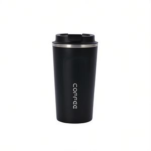 Corege Stainless Steel Bohemian Coffee Mug 20oz Vacuum <b>Insulated</b> Travel Tumbler Black Hinged Lid Eco Friendly Design Custom Logo - Product Image 1
