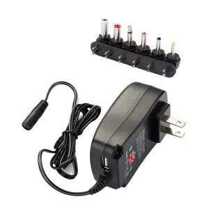 110-240V ac input 30w 3-12V multi voltage power adapter with USB port UL CE FCC SAA C-tick