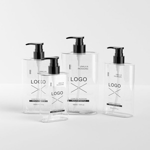 Chai nhựa PETG trong suốt 200ml 300ml 350ml 560ml - Chai nhựa có vòi bơm dùng cho dầu gội, dầu xả, bao bì tùy chỉnh - Product Image 5