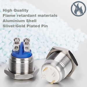 ONPOW 19mm Stainless Steel <strong>Push</strong> <strong>to</strong> <strong>Make</strong> <strong>Switch</strong> Waterproof High Head <strong>Push</strong> Button <strong>Switches</strong> - Product Image 5