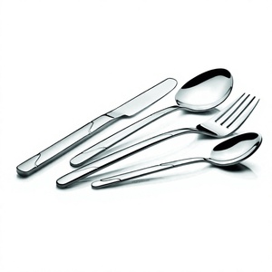 Juego de Cubiertos de 4 Piezas con Diseño de Surf, Color Plateado, Cuchara, Tenedor, Cuchillo y Cuchara para Bebé, a Precio de Mayoreo - Product Image 1