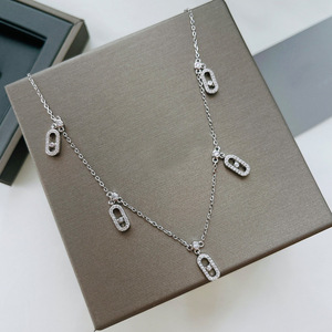 Collar con Colgante de Circonita Geométrica Moderno y Personalizado, Collar de Cadena con Circonita Blanca Brillante, Elegante y Bonito para Mujer - Product Image 6