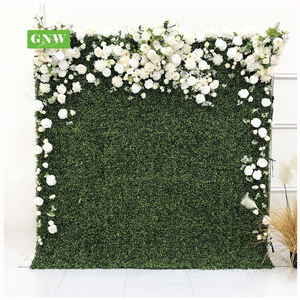 GNW 핫 세일 녹색 헤지 벽 배경 녹색 배경 꽃 파티 배경 장식 - Product Image 1