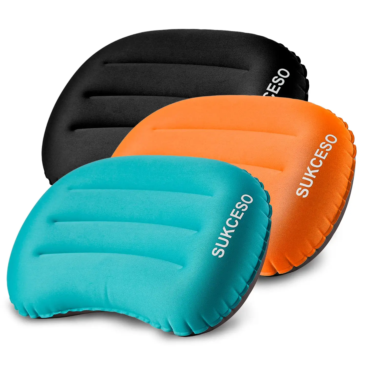 Waterproof Airplane Camping Sleep Soft Neck Support 50D Micro Fiber Travel Pillow Cooling Foldable Inflatable Pillow