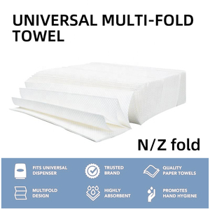 Nhiều Gấp Chất Lượng Tốt Giấy Dập Nổi Khăn Tay N Gấp 1 Lớp 2ply Trắng Thấm Nhiều Khăn - Product Image 3