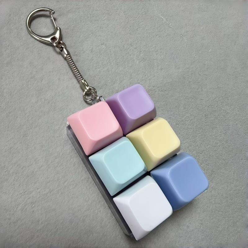 Coque transparente à 6 boutons avec capuchon Macaron coloré