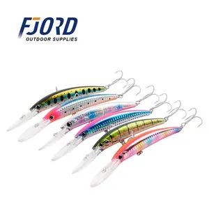 FJORD toptan yüzer Minnow 17g 110mm Trolling Minnow derin dalış alabalık cazibesi Minnow Lures