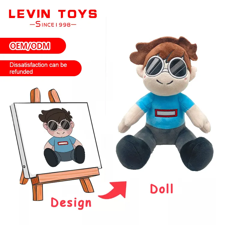 Muñecos de peluche de dibujos animados para niños, tamaño personalizado, fabricante de diseño Personal, muñecos de peluche personalizados