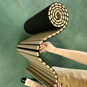 Tấm tường bằng gỗ slat <span class=keywords><strong>MDF</strong></span> Polyester cảm thấy tấm Tường âm thanh để trang trí tường cách âm - Product Image 6