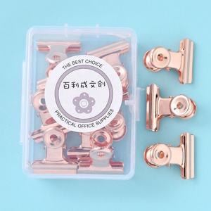 Nhỏ màu kim loại Bull Clip bản lề Mini Hình Ảnh thư mục tập tin cho văn phòng nhà văn phòng phẩm bao bì thực phẩm giấy Clip tổ chức - Product Image 3