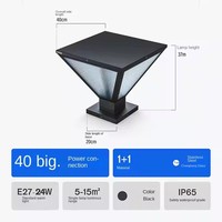 Shingel moderne porte européenne poste lampe paysage sécurité étanche porte extérieure cour jardin décoration solaire Led pilier lumière