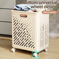 Panier de rangement pliable rectangulaire de haute qualité en plastique écologique, panier à linge multifonction en PP pour la maison