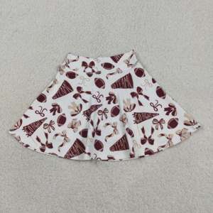 GLK0139 rts ชุดโยคะเด็กผู้หญิง กระโปรงฟุตบอลสีน้ำตาลแดงเทา ประดับโบว์ สำหรับเด็กเล็ก ขายส่ง ชุดฤดูใบไม้ร่วงสำหรับเด็กผู้หญิง  ชุดโยคะสำหรับพี่น้อง - Product Image 2