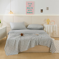 Ensemble de draps de lit super doux, literie de luxe en microfibre, ensemble de draps de lit imprimé quatre pièces