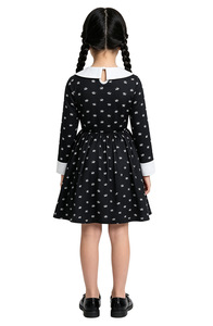 Nuevo Disfraz de Halloween de Wednesday <span class=keywords><strong>Addams</strong></span>, Vestido Negro Gótico y Aterrador para Niñas Grandes, Trajes de Actuación para Niños, Venta al por Mayor - Product Image 3