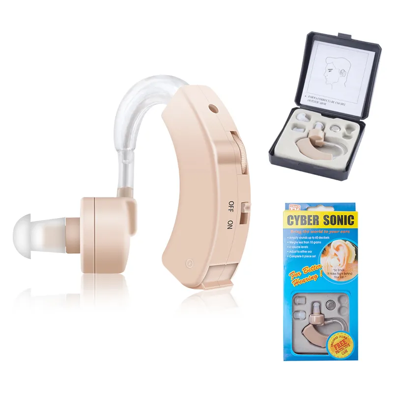 المحمولة البسيطة السمع الأذن مكبر صوت قابل للتعديل سماعة أذن مكبر للصوت للصم المسنين