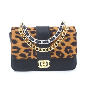 Commercio all'ingrosso di modo di cuoio DELL'UNITÀ di elaborazione del sacchetto di spalla con del leopardo della pelle scamosciata retro style delle donne di disegno speciale crossbody bag con due di colore del metallo - Product Image 1