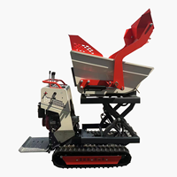 Garten- und Landwirtschafts-Minidumper mit Hebefunktion, 500KG Tragkraft, Kleiner Raupendumper, Tragbarer und Kompakter Mini-Dumper