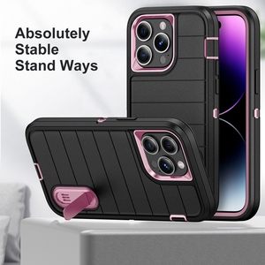 Étui de protection intégrale robuste antichoc 3-en-1 avec support dissimulé pour <span class=keywords><strong>iPhone</strong></span> 18 17 16 15 14 13 Pro Max - Product Image 6