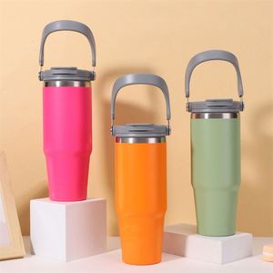 Superfit American Style 20oz 40oz 304 Stainless Steel Vacuum Insulated Travel Tumbler Large Capacity Outdoor Portable <b>Straw</b> 6-12 - Product Image 2