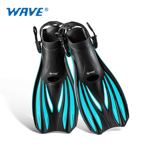 Palmes de natation WAVE à talon ouvert, palmes de plongée en PVC, rigidité moyenne, pour entraînement de natation adulte - Product Image 3