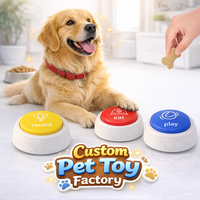 Bouton parlant pour animaux de compagnie en plastique enregistrable par la voix, grand bouton à pression, design durable, couleurs personnalisées pour l'entraînement des chiens