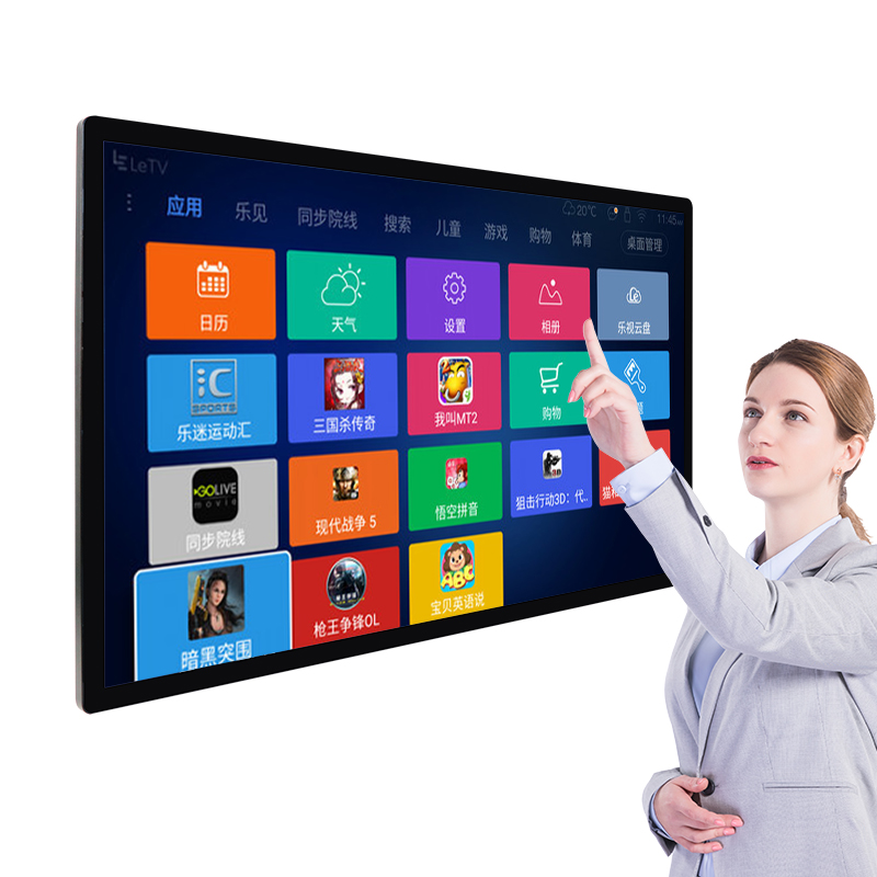 Android wall mount large digital touch screen 32 43 55 inch all in one pc lcd touch screen