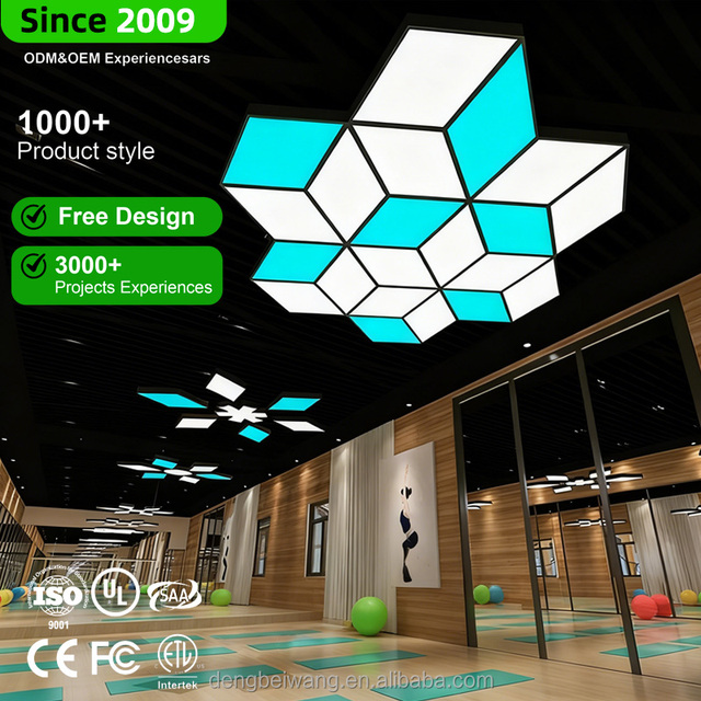 Modern LED Rectangle Chandelier Dimmable Adjustable Height Iron Black Small Eye-Caring Room Office Lighting High Ceiling Hanging