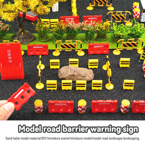 Barrera de carretera de Material ABS a escala 1/18, modelo de escena en <span class=keywords><strong>miniatura</strong></span> <span class=keywords><strong>para</strong></span> paisaje de carretera de mesa de arena - Product Image 4