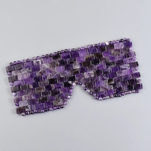 Máscara de Ojos de Amatista Hecha a Mano, Cortina Ocular Refrescante de Cristal Natural para SPA, Meditación y Terapia del Sueño, Uso Doméstico y en Salón - Product Image 2