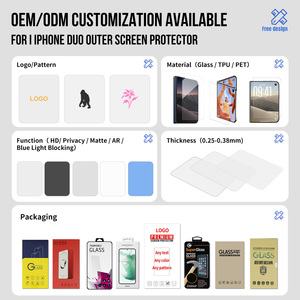 Protector de Pantalla Doble OEM para iPhone, Cristal Templado 9H, Antiarañazos, Cobertura Total, Sin Borde Blanco, Película Exterior de Privacidad 2.5D - Product Image 4