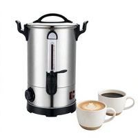 Urne à café professionnelle en acier inoxydable 304 avec jauge de niveau et robinet à levier pour café et hôtel