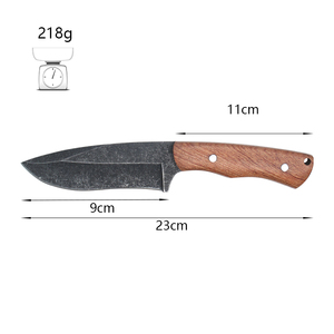 Coltello da campeggio a lama fissa direttamente in fabbrica coltello classico in palissandro lavato in pietra nera per Bushcraft di sopravvivenza tattica all'aperto - Product Image 2