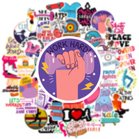 Étiquettes autocollantes de sport imperméables et personnalisées, 50 pièces, pour la perte de poids, Fitness, Graffiti