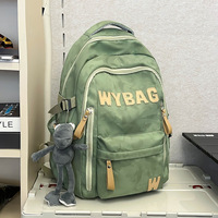 Ransel Denim Siswa SMP SMA yang Sangat Bergaya Versi Korea Tas Laptop Sederhana Modis untuk Perjalanan Luar Ruangan