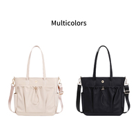 Sac fourre-tout pour ordinateur portable en nylon imperméable pour femmes, sac à bandoulière pour ordinateur, sac à main multi-poches pour le travail au bureau avec sangle de bagage