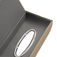 Boîte à mouchoirs en cuir PU de luxe avec logo personnalisé pour voiture - Accessoires intérieurs - Porte-serviettes amovible pour pare-soleil avec ensembles de serviettes