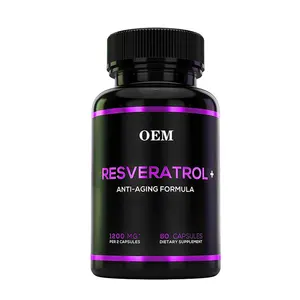 Viên nang Resveratrol chống oxy hóa chống lão hóa tuổi thọ da tốt hơn hỗ trợ não thuốc Trans Resveratrol