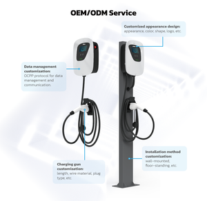 EV elektro araba için <span class=keywords><strong>Pilot</strong></span> Sino PEVC2107U AC şarj aleti tip 1 3 faz elektrikli araç şarjı 7kw 11kw 22KW şarj kazık Ev şarj istasyonları - Product Image 2