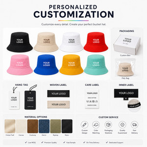 Custom Logo Reversible Bucket <b>Hat</b> <b>Men</b> Women Two-Tone Contrast Stitching <b>Sun</b> <b>Hat</b> Wholesale Cotton Fisherman Cap Outdoor Ebony - Product Image 2