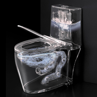Cuvette de toilette siphonique en céramique monobloc de couleur marbre moderne avec WC à drainage en S