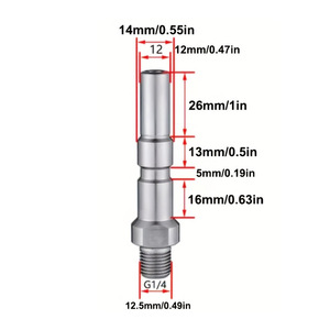 Conector Rápido para Lavadora de Autos Stm, Rosca Macho-Hembra de 1/4 de Pulgada, Acero Inoxidable, Latón, Conector Italiano Kew - Product Image 3