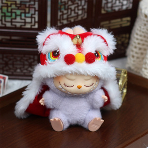 Vêtements de poupée Rabbubudo, Costume de danse du lion, tenue rouge pour poupées de 13 à 17Cm, accessoires du Nouvel An et du Festival du printemps, unisexe - Product Image 4