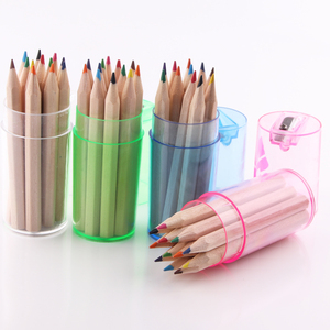 Crayons de couleur en bois avec <span class=keywords><strong>taille</strong></span>-<span class=keywords><strong>crayon</strong></span> intégré, 12 couleurs, 3,5 pouces, mini crayons de couleur naturels, ensemble de crayons de <span class=keywords><strong>dessin</strong></span> pour enfants - Product Image 3