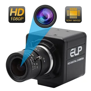 ELP 640X480 telecamera USB MJPEG 60fps CMOS OV7725 Mini Case CCTV webcam di sorveglianza con attacco CS obiettivo 5-50mm