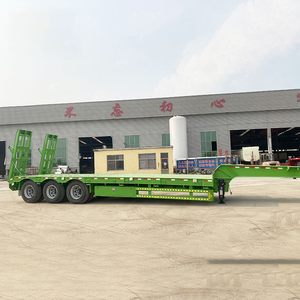 Semi-remorque à plateau surbaissé hydraulique robuste Fengniao, 3-5 essieux, capacité de charge de 1-2 tonnes, 12,5x2,5x1,5m, origine Shandong - Product Image 2