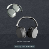 Casque Bluetooth D913 hybride à réduction de bruit ANC V5.3 avec micro HD pour appels, pliable, rotatif, filaire et sans fil, circum-auriculaire