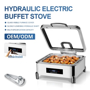 Juego <span class=keywords><strong>de</strong></span> bandejas para buffet con panel táctil inteligente y calentador eléctrico <span class=keywords><strong>de</strong></span> alimentos tipo chafing dish <span class=keywords><strong>de</strong></span> 6L - Product Image 2