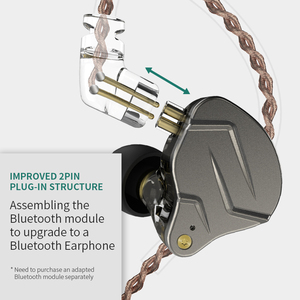 KZ ZSN PRO Auriculares Intrauditivos con Cable, Híbridos <span class=keywords><strong>1DD</strong></span>+<span class=keywords><strong>1BA</strong></span>, HIFI, para Monitoreo Musical, Juegos y Deportes, 3.5MM, Estéreo Profesional, Bajos Potentes, para Android - Product Image 5